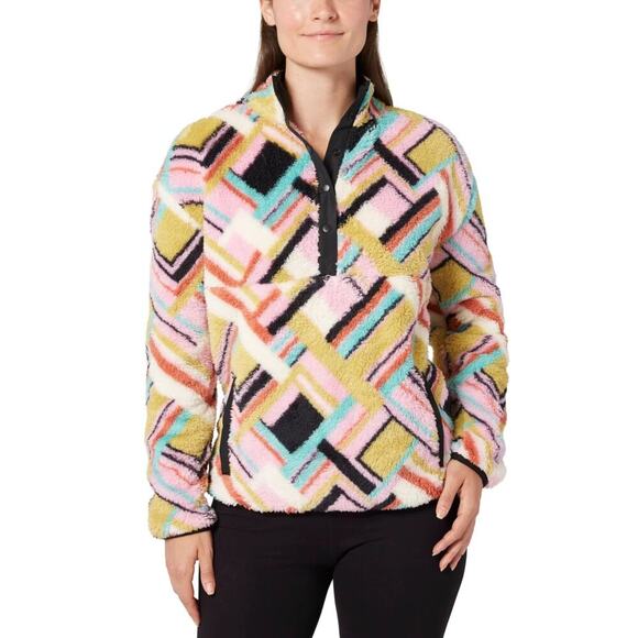 Hurley Tops - NWT Hurley Women's Snap Super Soft Plush Fleece Sweatshirt Pullover Top